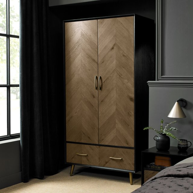 Sienna Fumed Oak & Peppercorn Double Wardrobe by Bentley Designs | Style Our Home