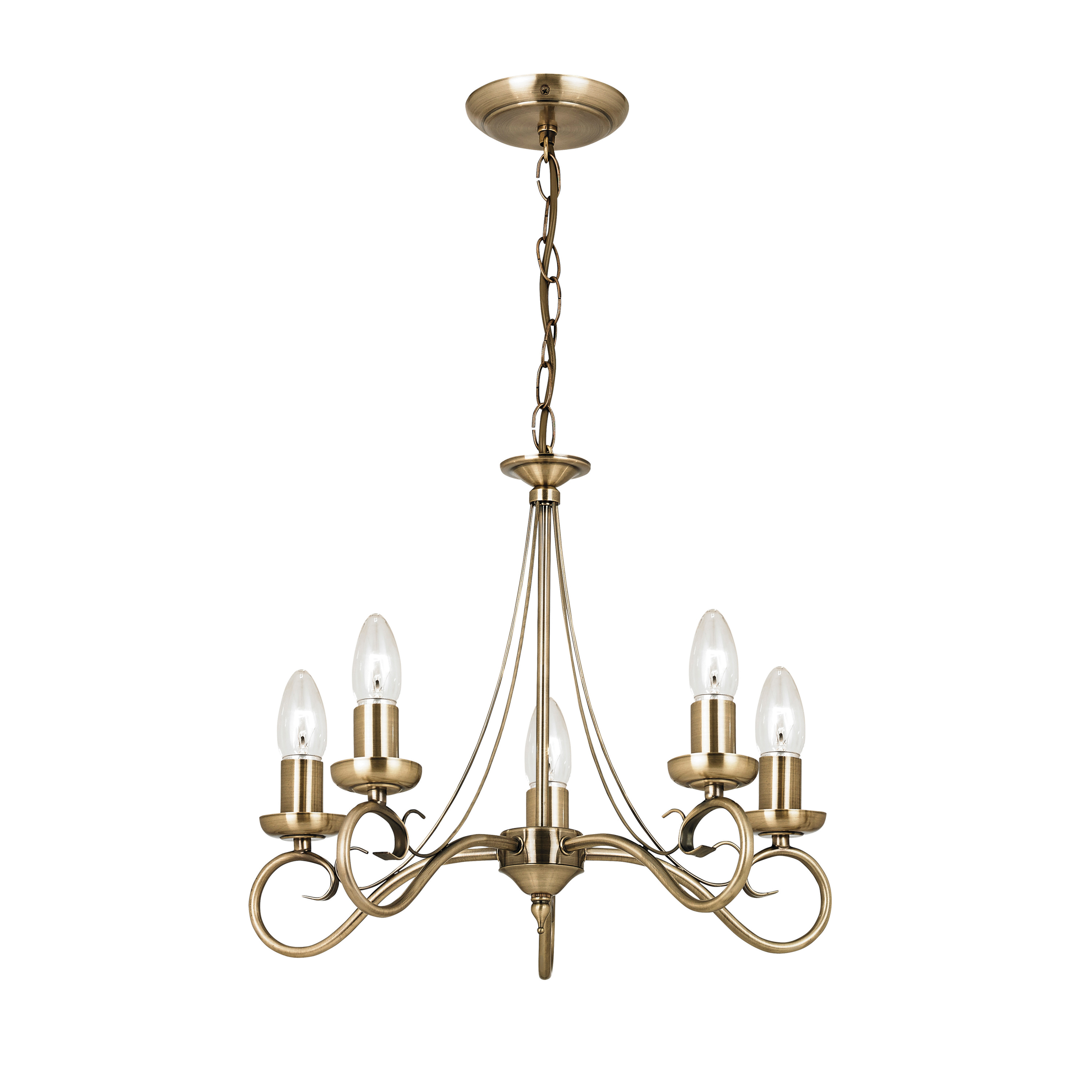 Traffano 5 Pendant Light Antique Brass by Gallary Living | Style Our Home
