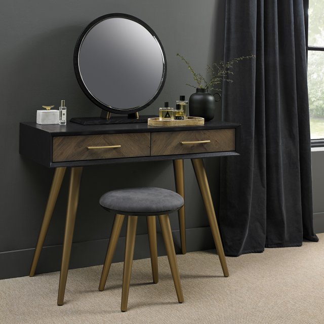Sienna Fumed Oak & Peppercorn Dressing Table by Bentley Designs | Style Our Home