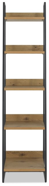 Indus Rustic Oak Narrow Open Display Unit By Bentley Designs | Style Our Home