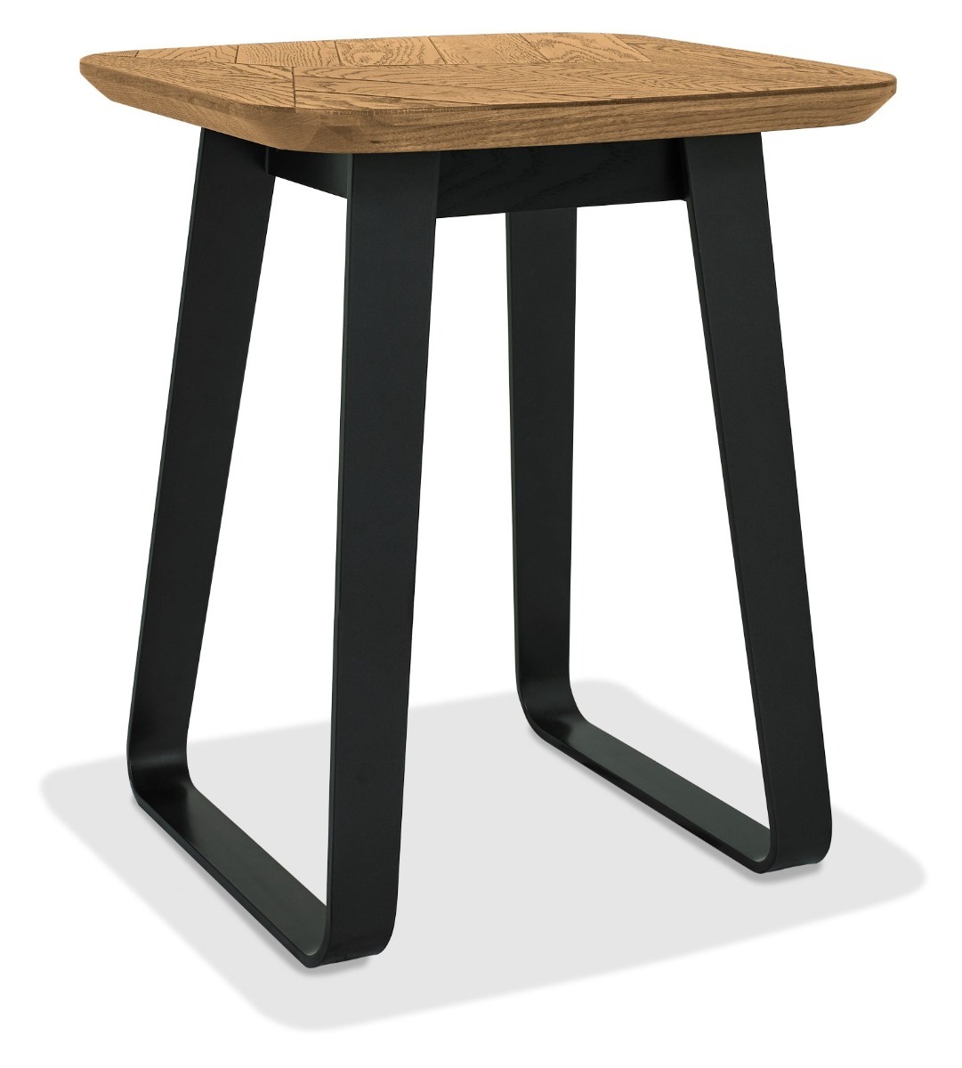 Emerson Rustic Oak & Peppercorn Square Lamp Table by Bentley Designs | Style Our Home
