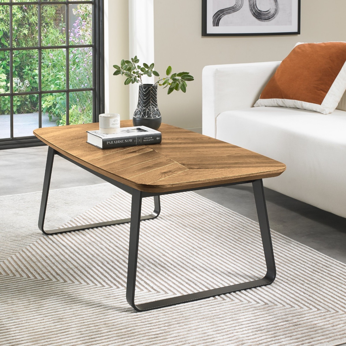 Emerson Rustic Oak & Peppercorn Rectangular Coffee Table by Bentley Designs | Style Our Home
