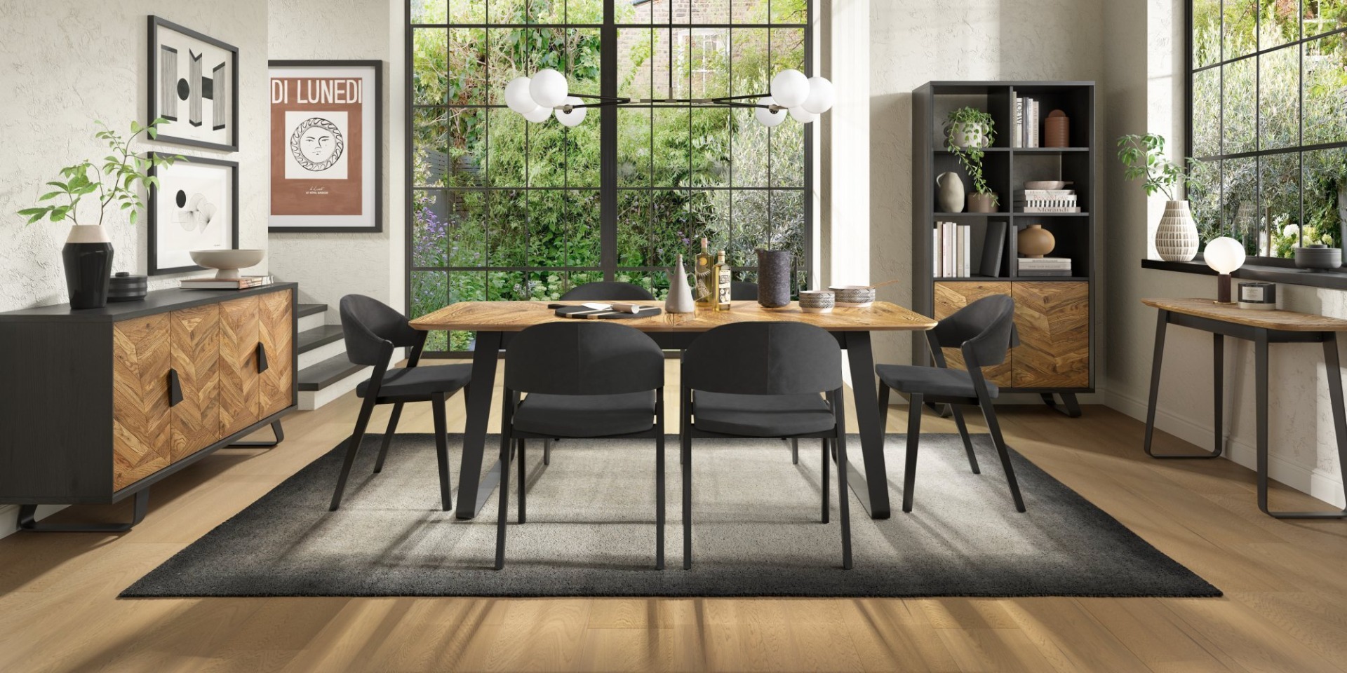 Emerson Rustic Oak & Peppercorn Console Table by Bentley Designs | Style Our Home
