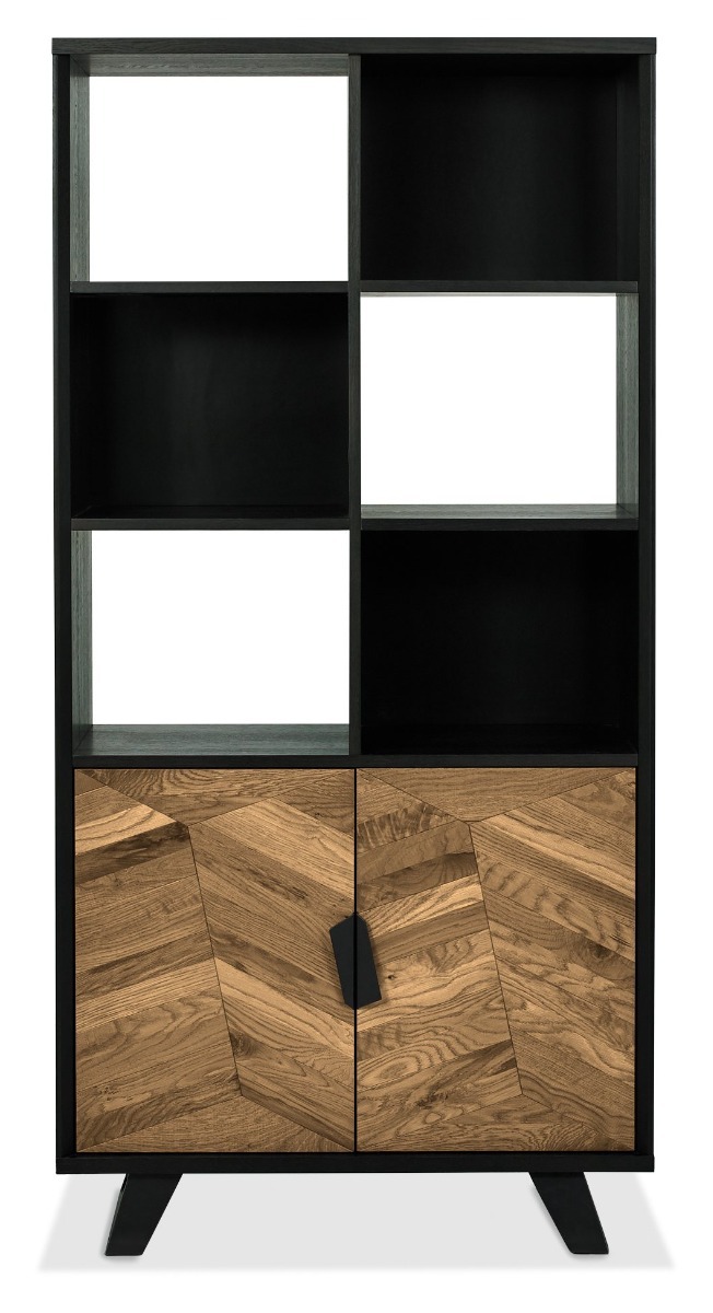 Emerson Rustic Oak & Peppercorn Display Cabinet by Bentley Designs | Style Our Home
