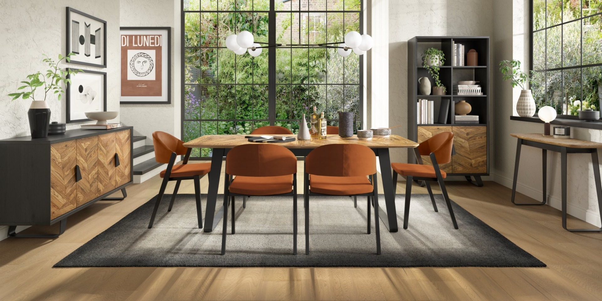 Emerson Rustic Oak & Peppercorn Display Cabinet by Bentley Designs | Style Our Home

