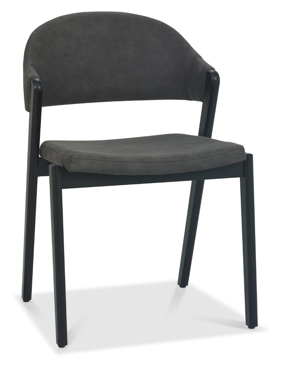 Camden Peppercorn Upholstered Chair in a Dark Grey Fabric (Pair) by Bentley Designs | Style Our Home