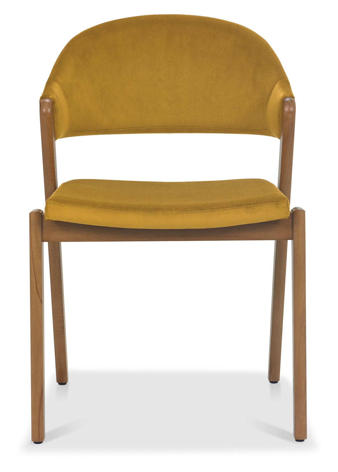Camden Rustic Oak 4-6 Seater Table & 4 Side Chairs in Mustard Velvet by Bentley Designs | Style Our Home