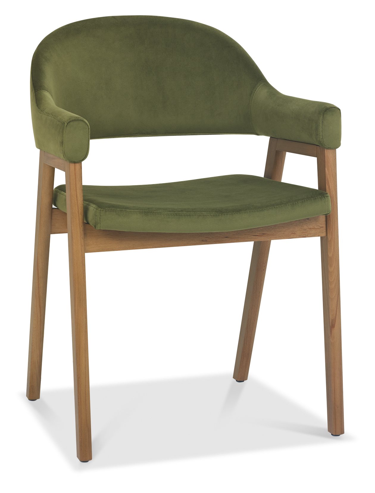 Camden Rustic Oak 6-8 Seater Table & 6 rm Chairs in Cedar Velvet by Bentley Designs | Style Our Home