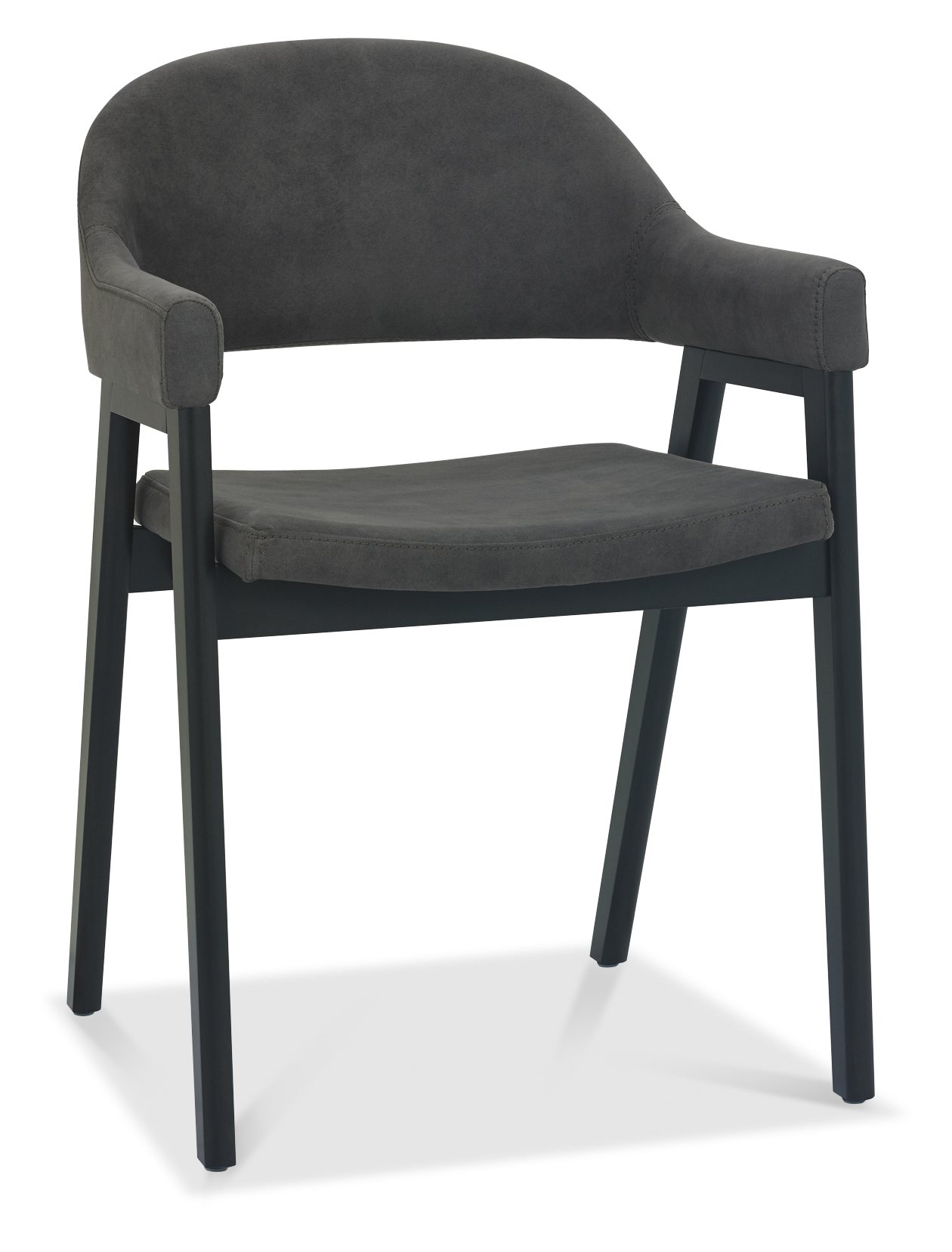 Camden Weathered Oak 6-8 Seater Table & 6 Side & 2 Arm Chairs in Dark Grey Fabric by Bentley Designs | Style Our Home