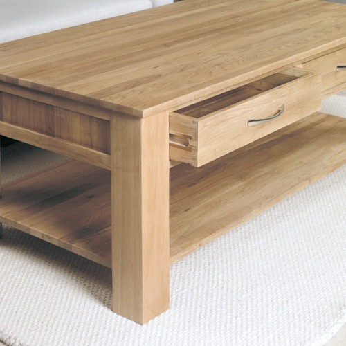 Baumhaus Mobel Oak Four Drawer Coffee Table - Style Our Home