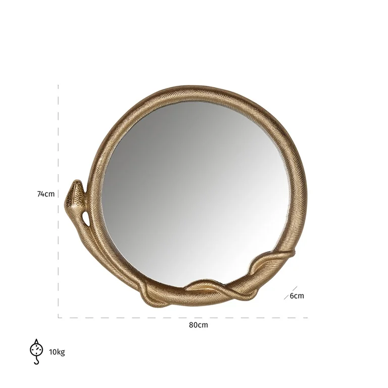 Mirror snake Fiona (Gold) by  Richmond Interiors | Style Our Home