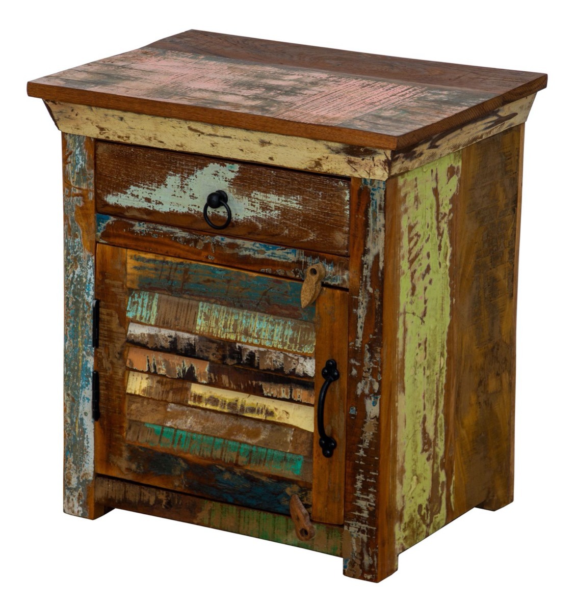 Marine Reclaimed Bedside Cabinet with 1 Drawer | Style Our Home