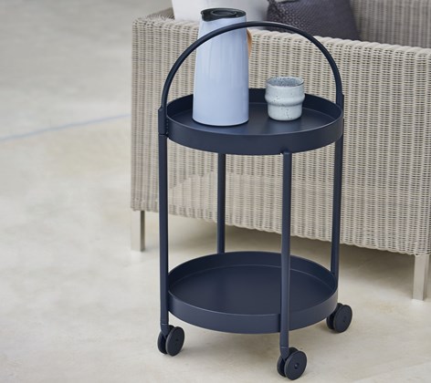 Roll Midnight Blue Trolley by Cane-line | Style Our Home