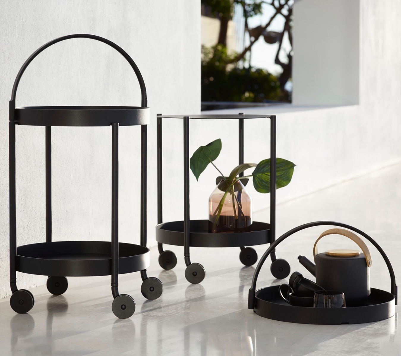 Roll Midnight Blue Trolley by Cane-line | Style Our Home
