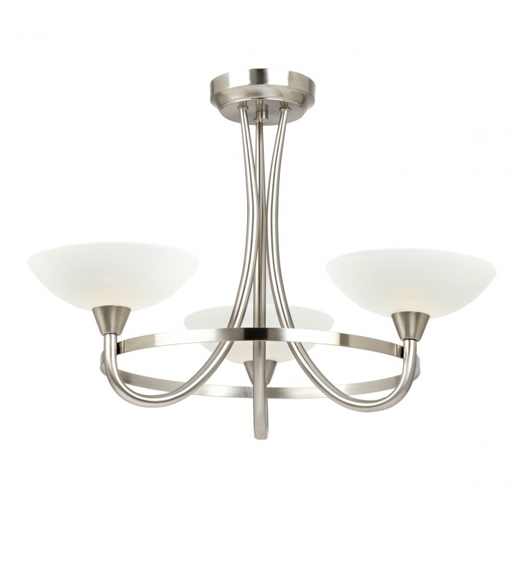 Cagney 3 Ceiling Lamp Satin Chrome