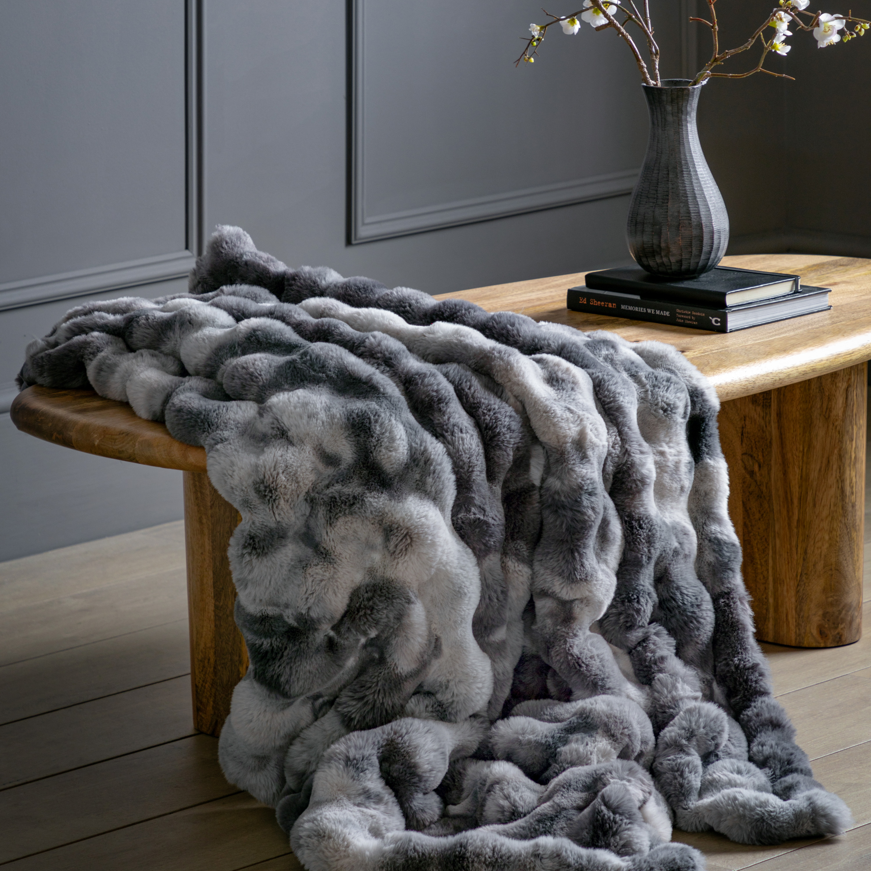 Marshano Rabbit Faux Fur Throw by Gallary Living | Style Our Home