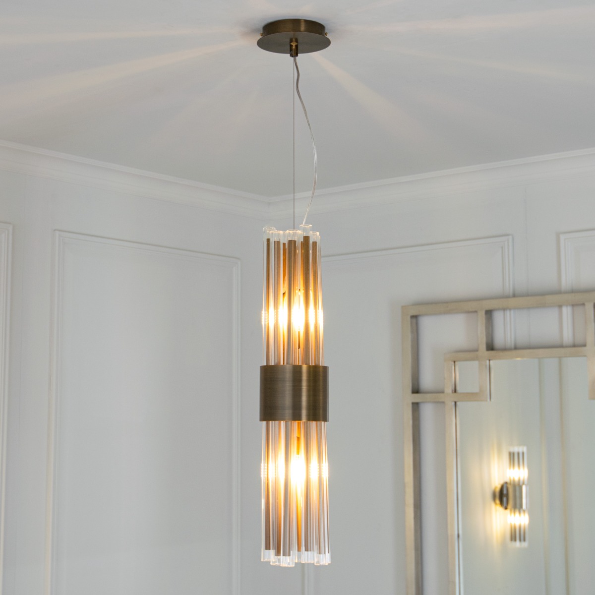 Colmar Antique Brass Finish Pendant by RV Astley | Style Our Home