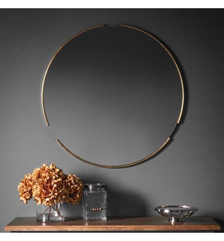 Fitzroy Round Mirror Brass - Style Our Home