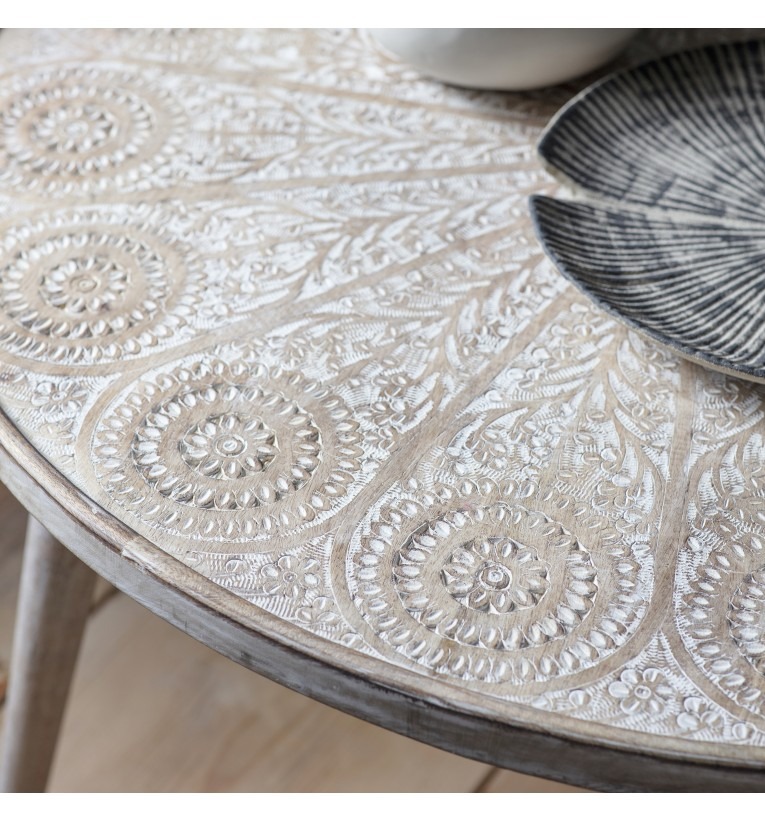 Agra Coffee Table Natural White