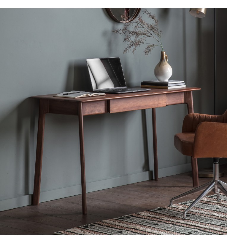 Madrid 1 Drawer Desk Walnut - Style Our Home
