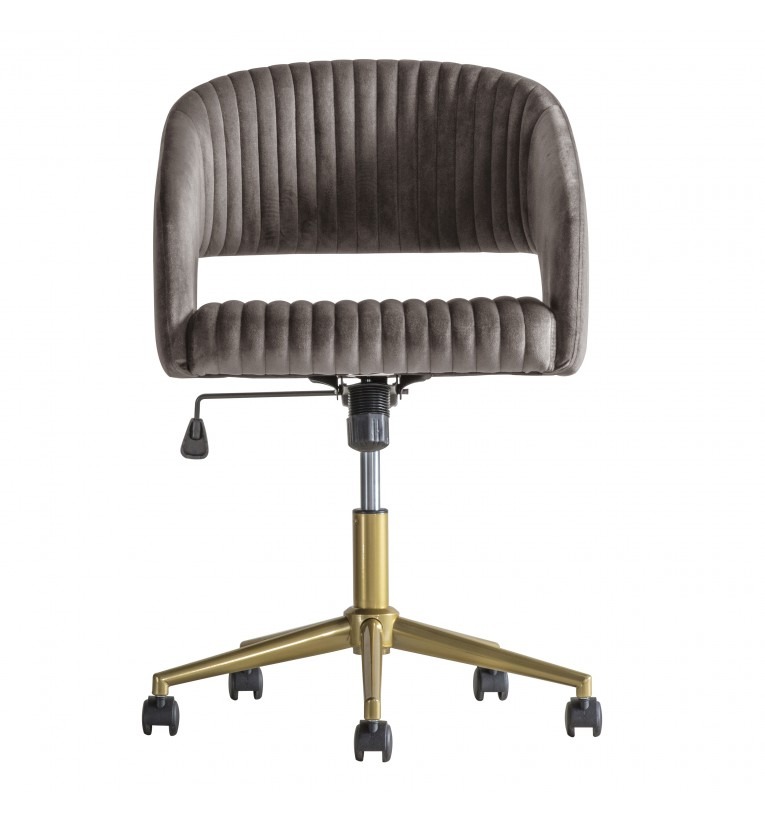 Murray Swivel Chair Grey Velvet