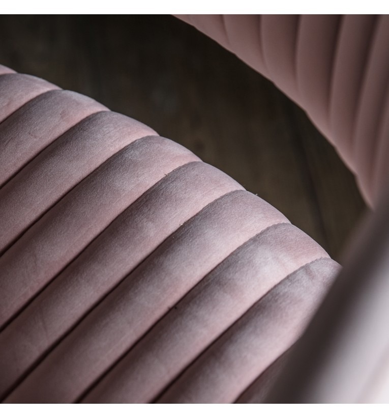 Murray Swivel Chair Pink Velvet