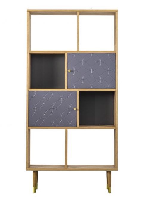 Allestree Grey & Oak Display Unit by Hudson Living | Style Our Home