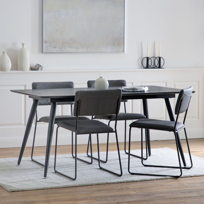 Danbury Black Rectangle Dining Table by Hudson Living | Style Our Home