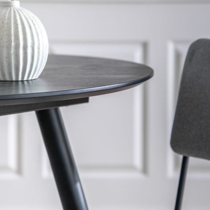 Danbury Black Round Dining Table by Hudson Living | Style Our Home