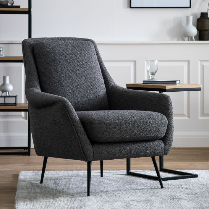 Waldorf Dark Grey Armchair by Hudson Living | Style Our Home