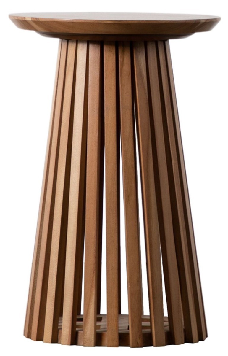 Fawn Slatted Side Table by Hudson Living | Style Our Home