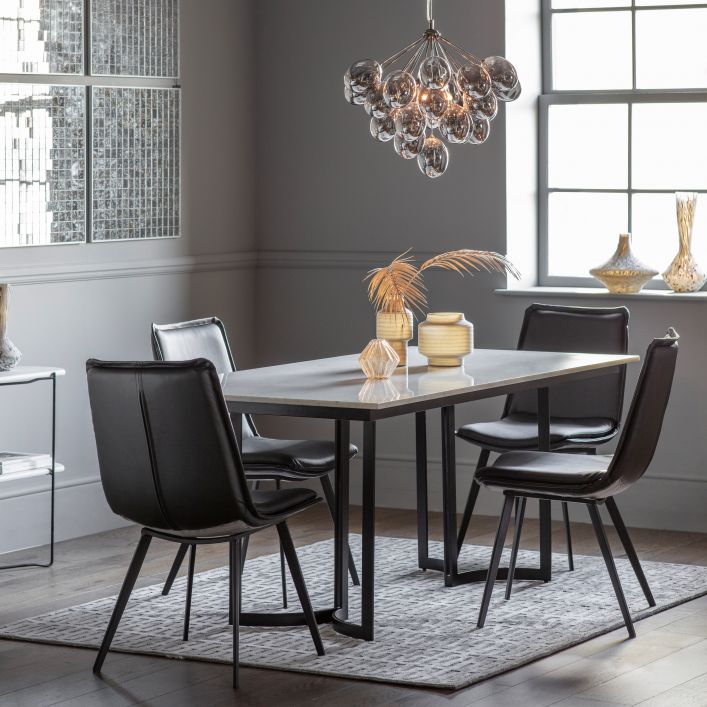 Alvon Black Dining Table by Hudson Living | Style Our Home