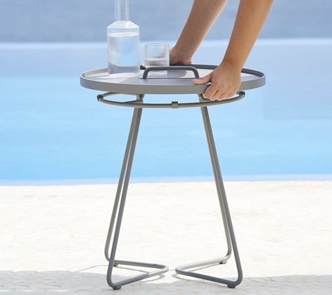 On-The-Move Small Light Grey Side Table by Cane-line | Style Our Home