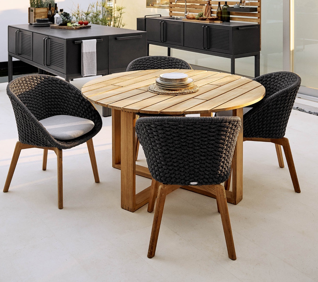 Endless Round Small Dining Table by Cane-line | Style Our Home