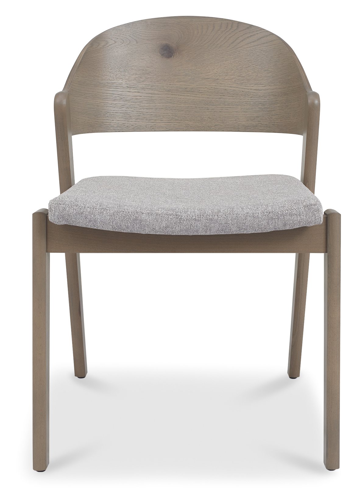 Vega Grey Oiled Oak Ply Back Chair - Grey Fabric (Pair) by Bentley Designs | Style Our Home