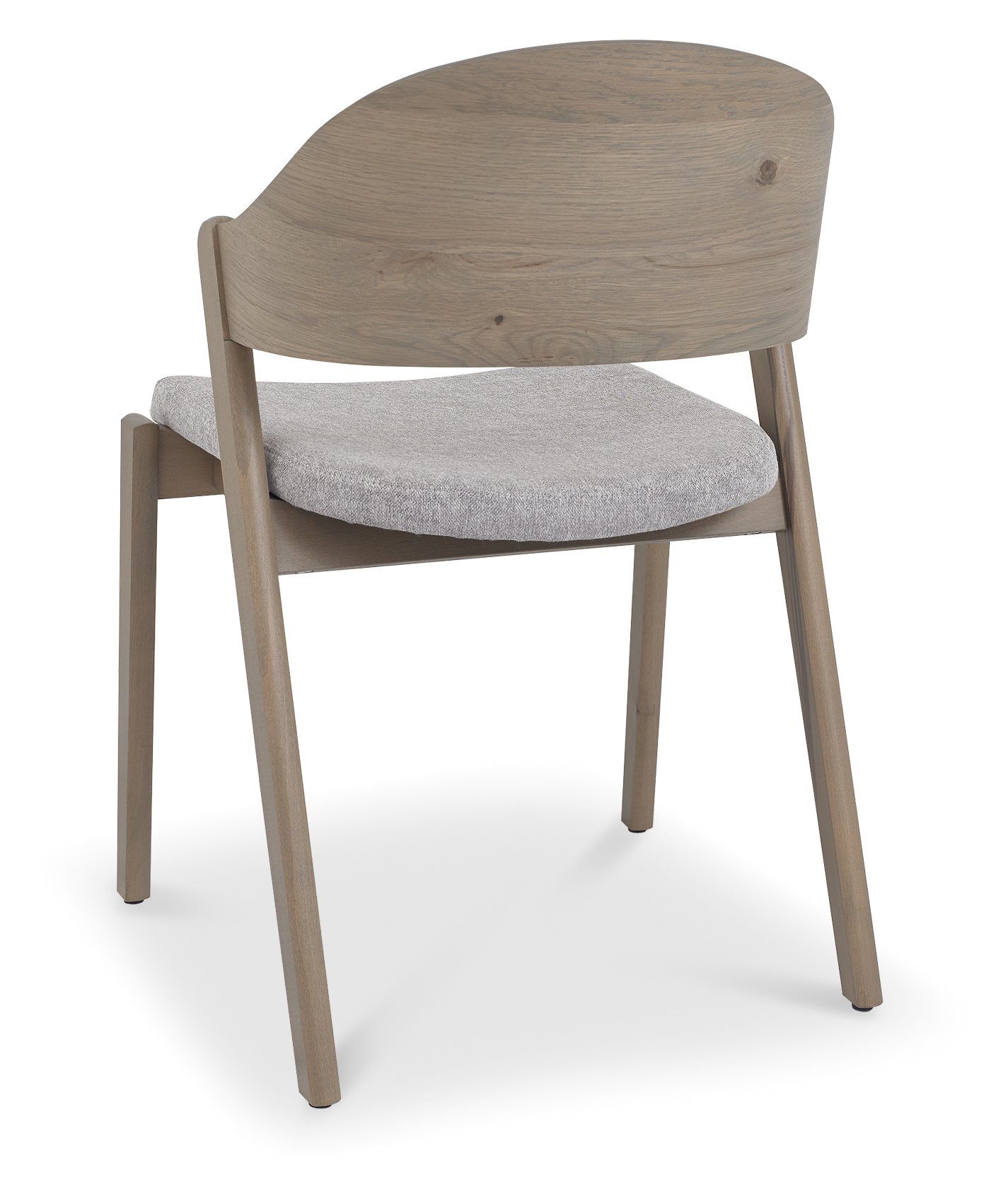 Vega Grey Oiled Oak Ply Back Chair - Grey Fabric (Pair) by Bentley Designs | Style Our Home