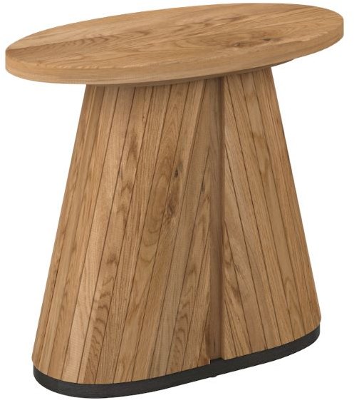Vega Rustic Oak & Peppercorn Oval Lamp Table by Bentley Designs | Style Our Home