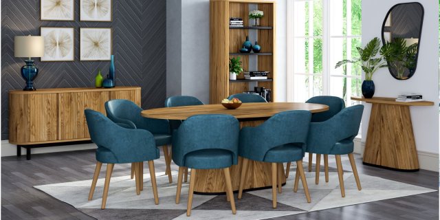 Vega Rustic Oak & Peppercorn Oval Console Table by Bentley Designs | Style Our Home