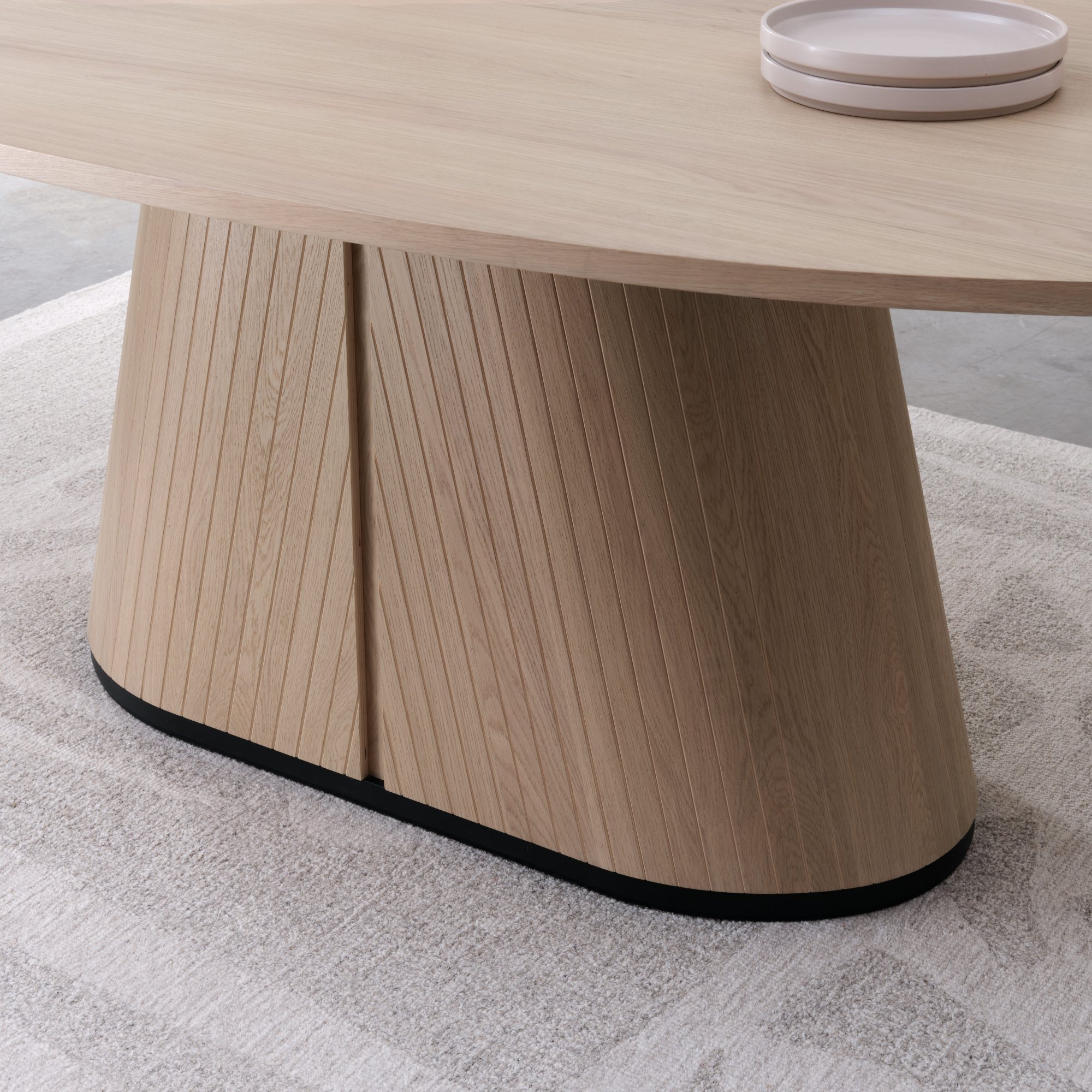 Vega Scandi Oak & Peppercorn 6 Seater Table by Bentley Designs | Style Our Home
