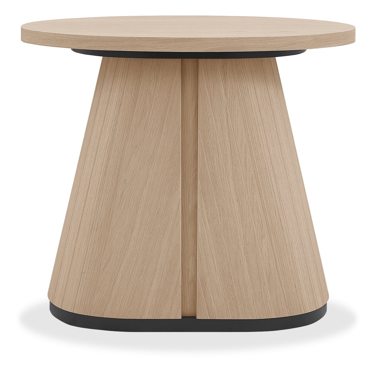 Vega Scandi Oak & Peppercorn Oval Lamp Table by Bentley Designs | Style Our Home