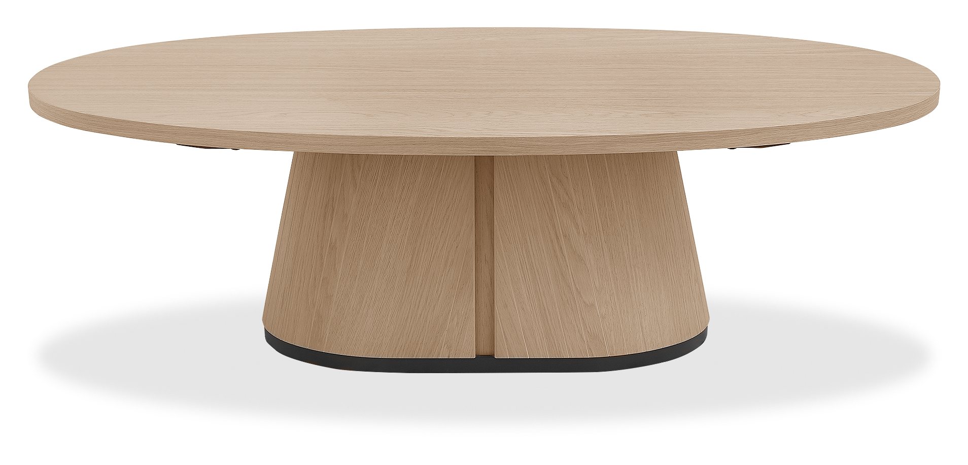 Vega Scandi Oak & Peppercorn Oval Coffee Table by Bentley Designs | Style Our Home