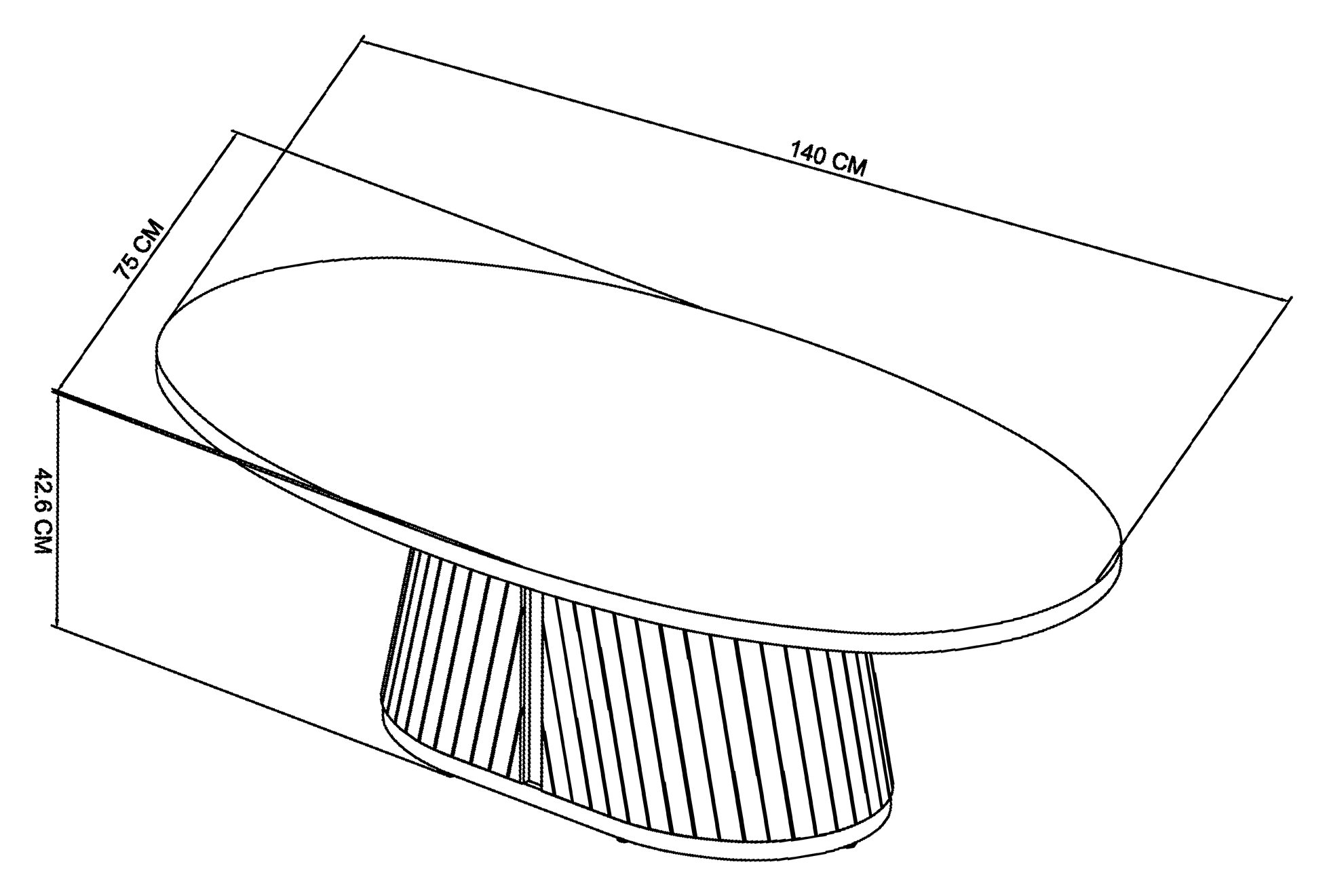 Vega Scandi Oak & Peppercorn Oval Coffee Table by Bentley Designs | Style Our Home