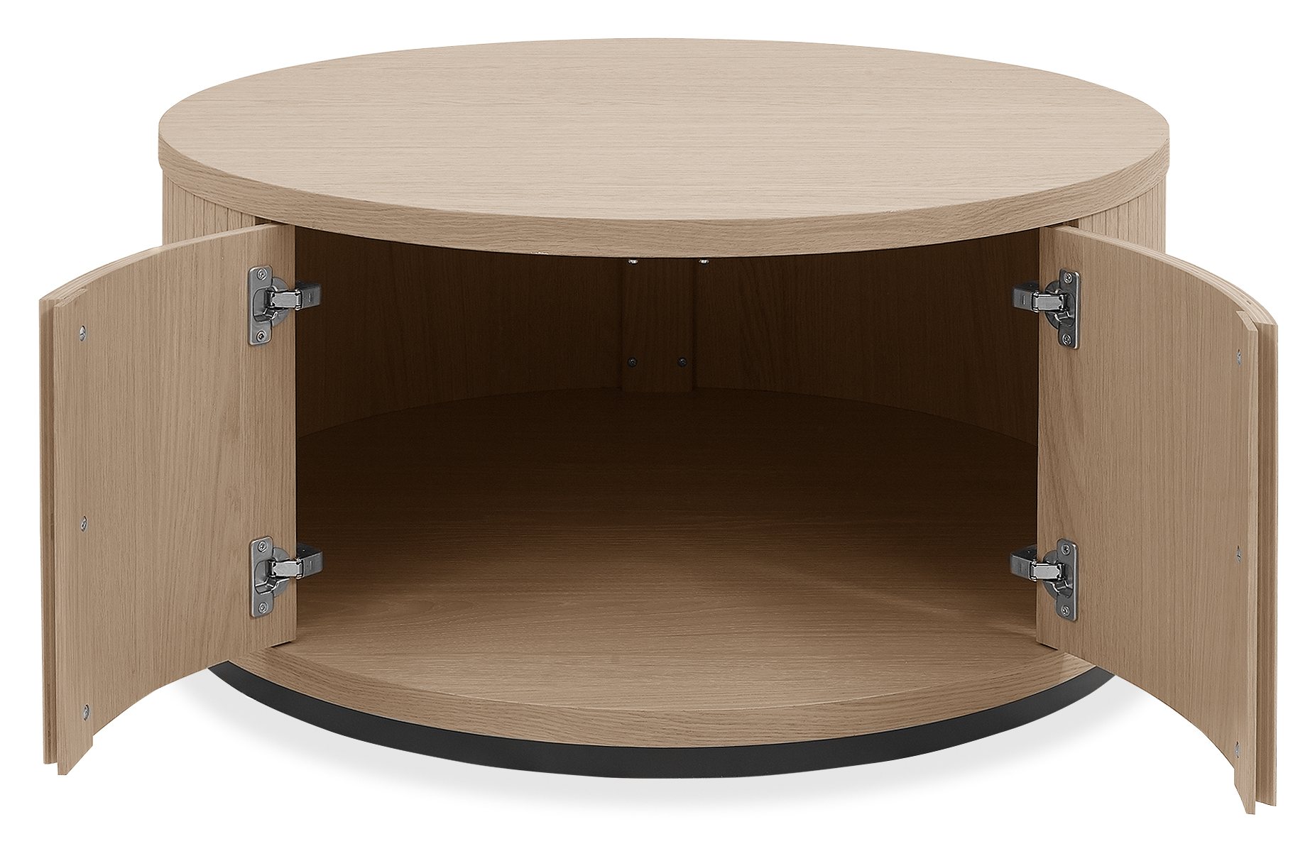 Vega Scandi Oak & Peppercorn Round Coffee Table by Bentley Designs | Style Our Home