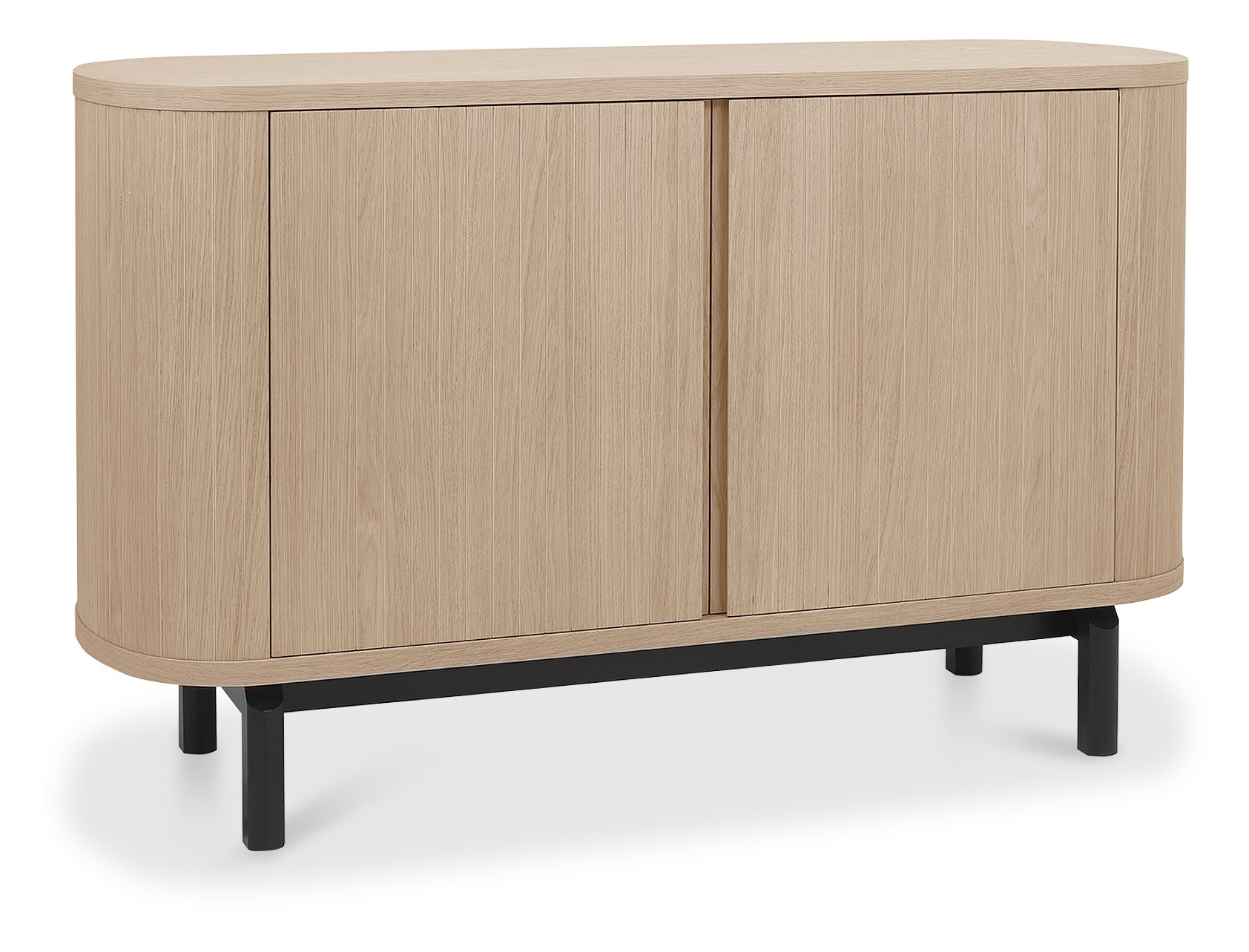 Vega Scandi Oak & Peppercorn Narrow Sideboard by Bentley Designs | Style Our Home