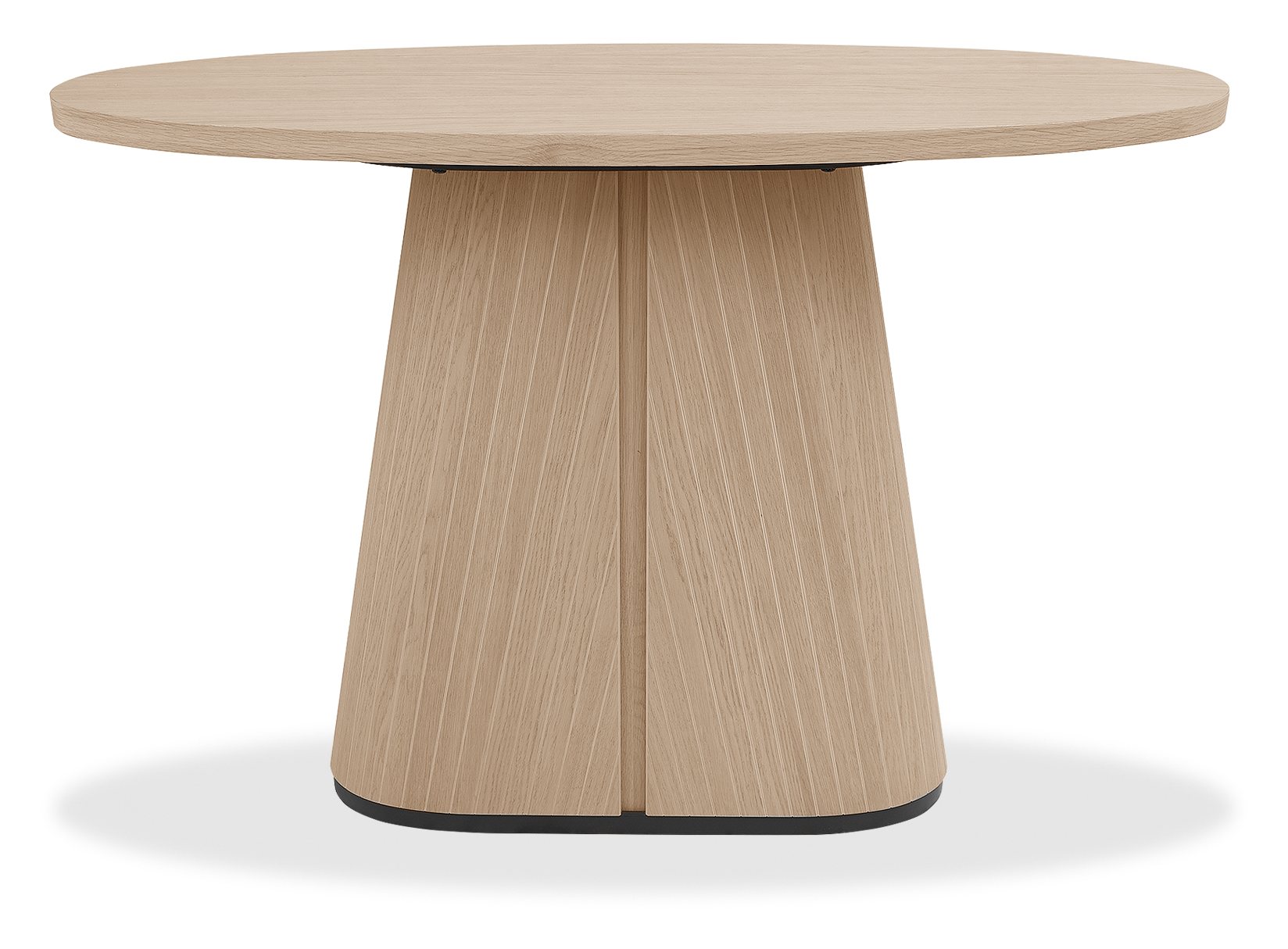 Vega Scandi Oak & Peppercorn Oval Console Table by Bentley Designs | Style Our Home
