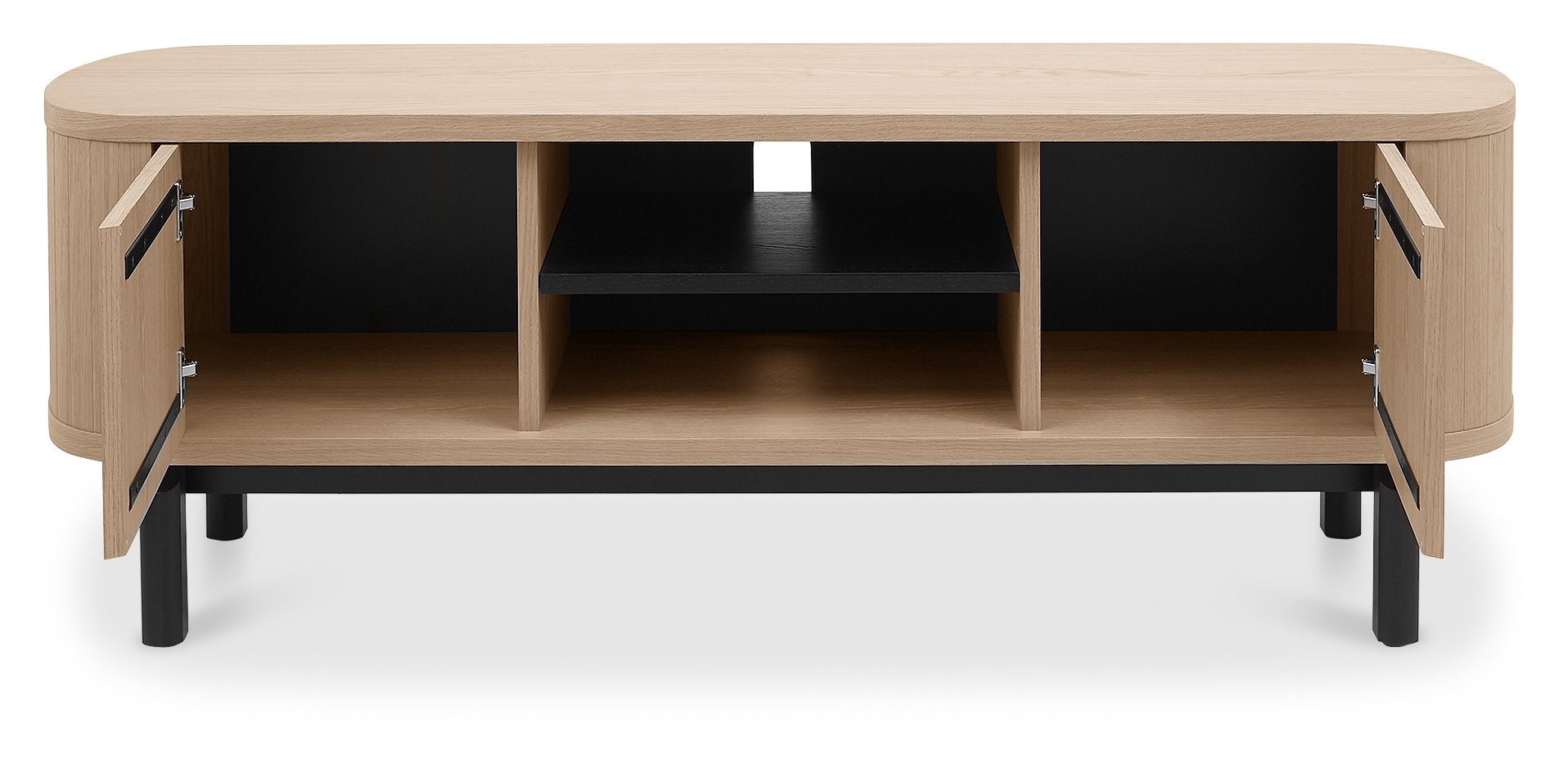 Vega Scandi Oak & Peppercorn Entertainment Unit by Bentley Designs | Style Our Home