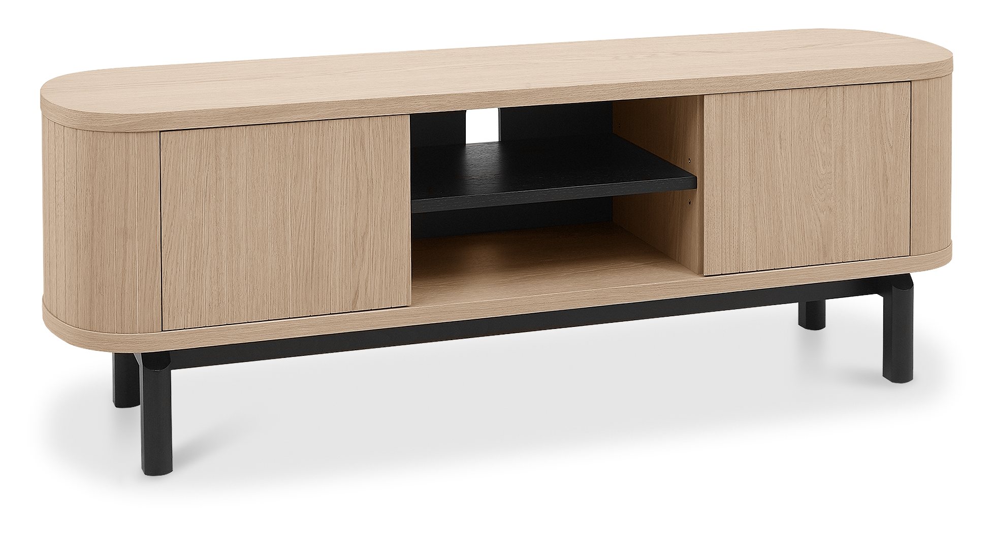Vega Scandi Oak & Peppercorn Entertainment Unit by Bentley Designs | Style Our Home