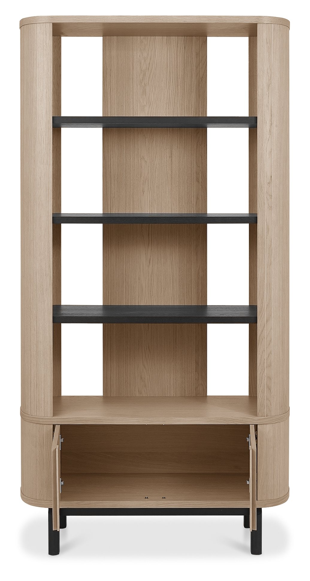 Vega Scandi Oak & Peppercorn Display Unit by Bentley Designs | Style Our Home