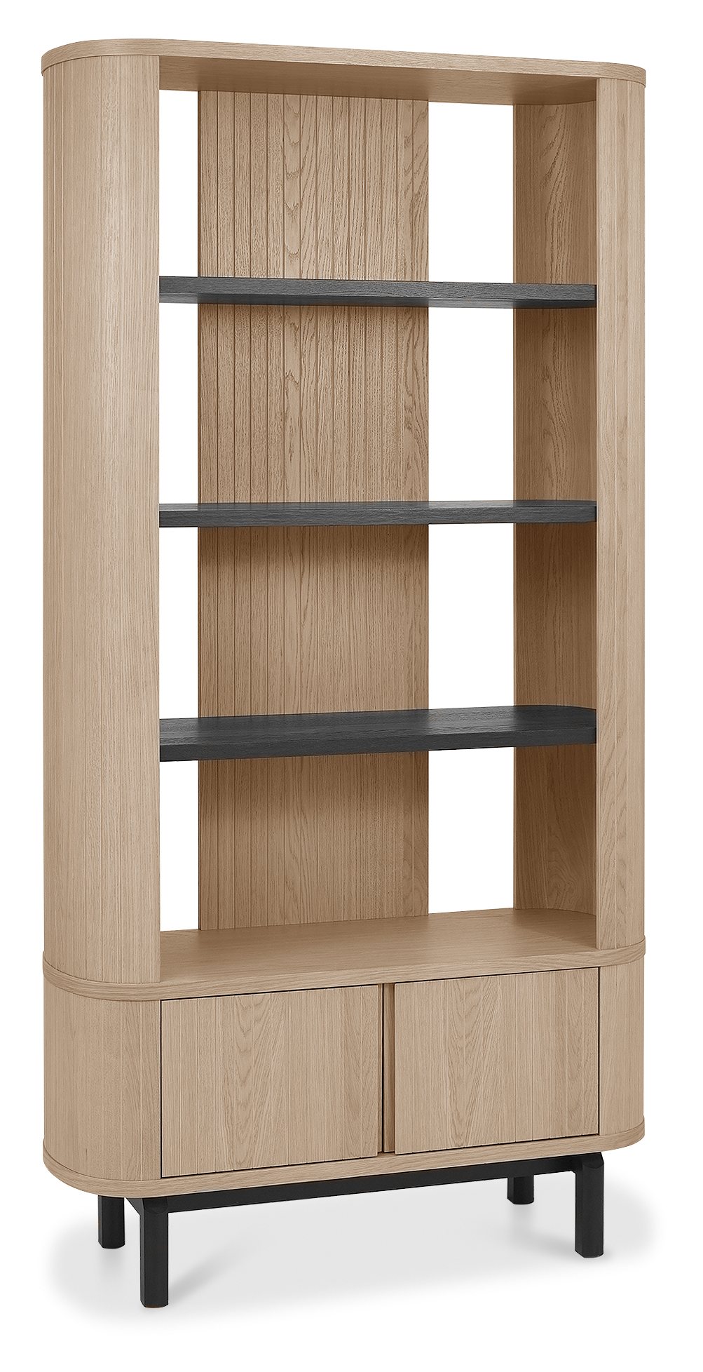 Vega Scandi Oak & Peppercorn Display Unit by Bentley Designs | Style Our Home