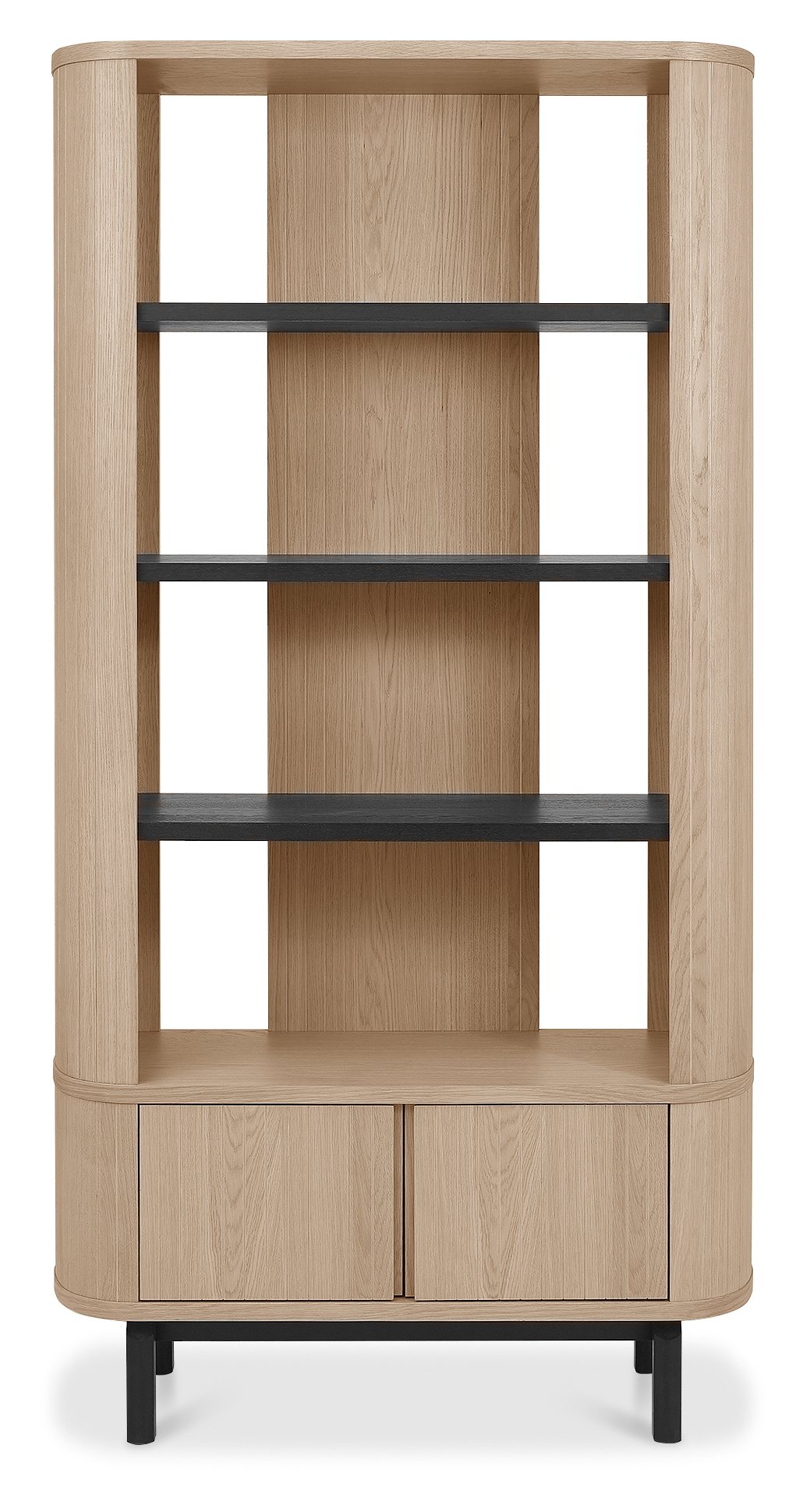 Vega Scandi Oak & Peppercorn Display Unit by Bentley Designs | Style Our Home
